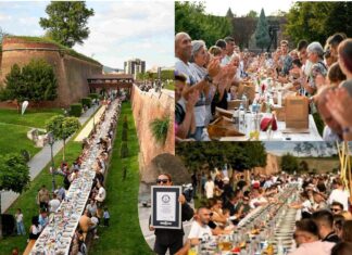 Dünyanın en uzun sofrasında onbinleri ağırlayarak dünya rekorlar kitabına girdiler!