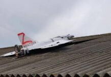 Moldova’daki bir evin üzerine drone düştü!