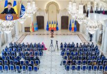 Bükreş’teki yabancı diplomasi şeflerine seslenen Cumhurbaşkanı Dan: ”Yeni yılın barış getirmesini diliyorum”